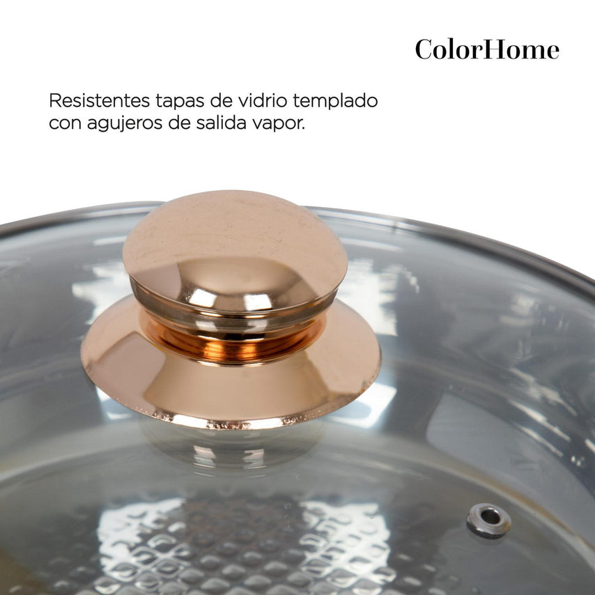 Batería De Cocina Acero Inoxidable Tricapa Inducción 11 PiezasCOLORINOX11G