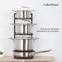 Batería De Cocina Combo Estante Para Ollas y Sartenes 8 PiezasCOMBO-CH-26