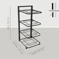 Batería De Cocina Combo Estante Para Ollas y Sartenes 9 PiezasCOMBO-CH-27