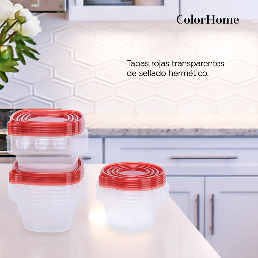 Batería de Cocina Tricapa más Set Contenedores Hermeticos 21 piezasCOMBO-CH-13