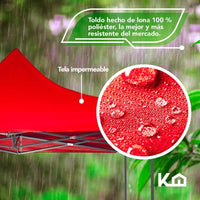 Thumbnail for Toldo Carpa Impermeable Plegable Acero 2x2 M Blanco Bolsa