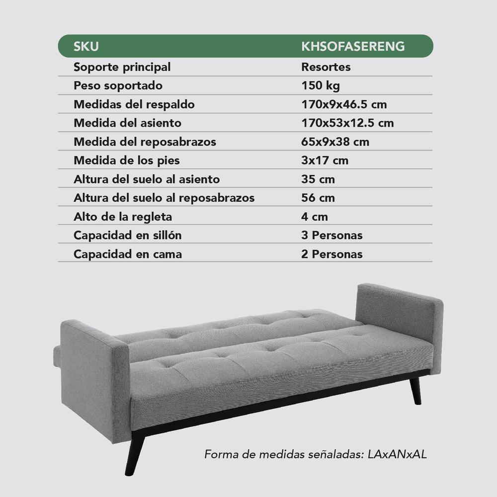 Sofá Cama Reclinable Silla Convertible Sillón Sala Moderna