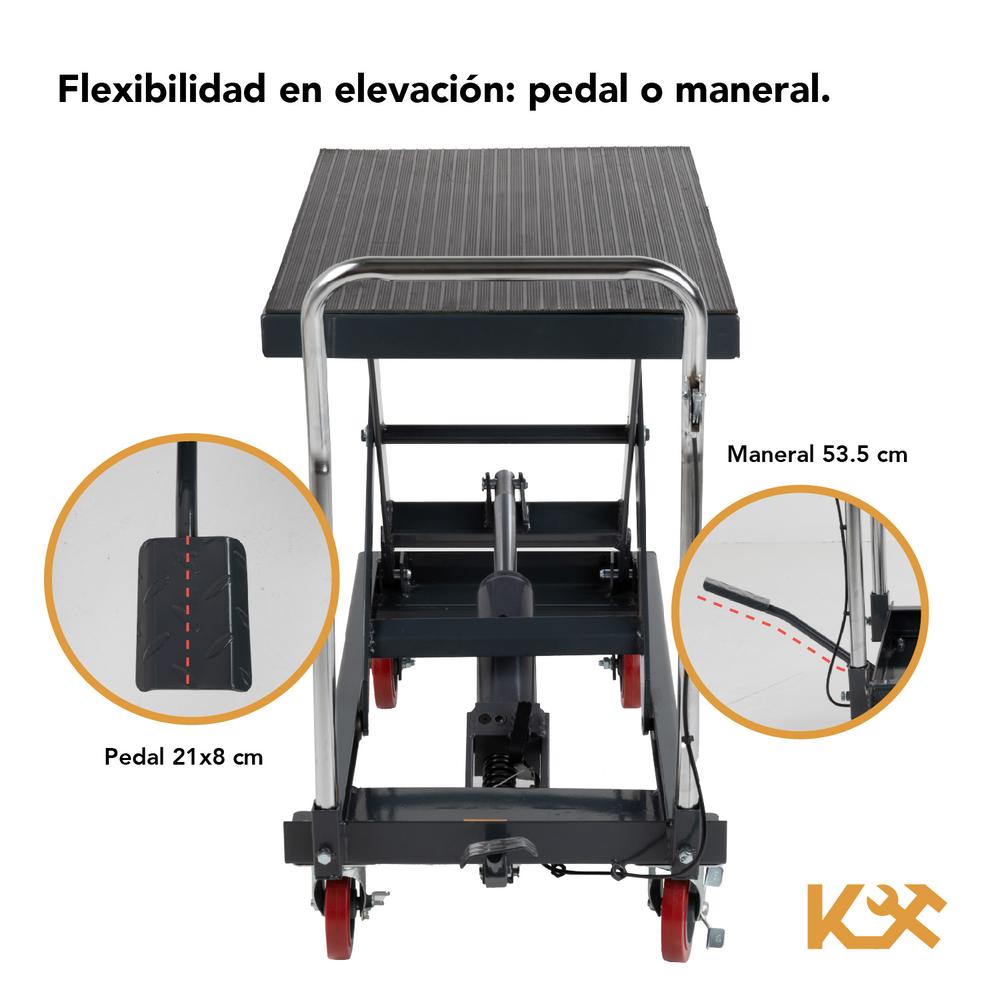 Mesa Elevadora Hidráulica Tijera De 500 kg 80 cm Ajustable