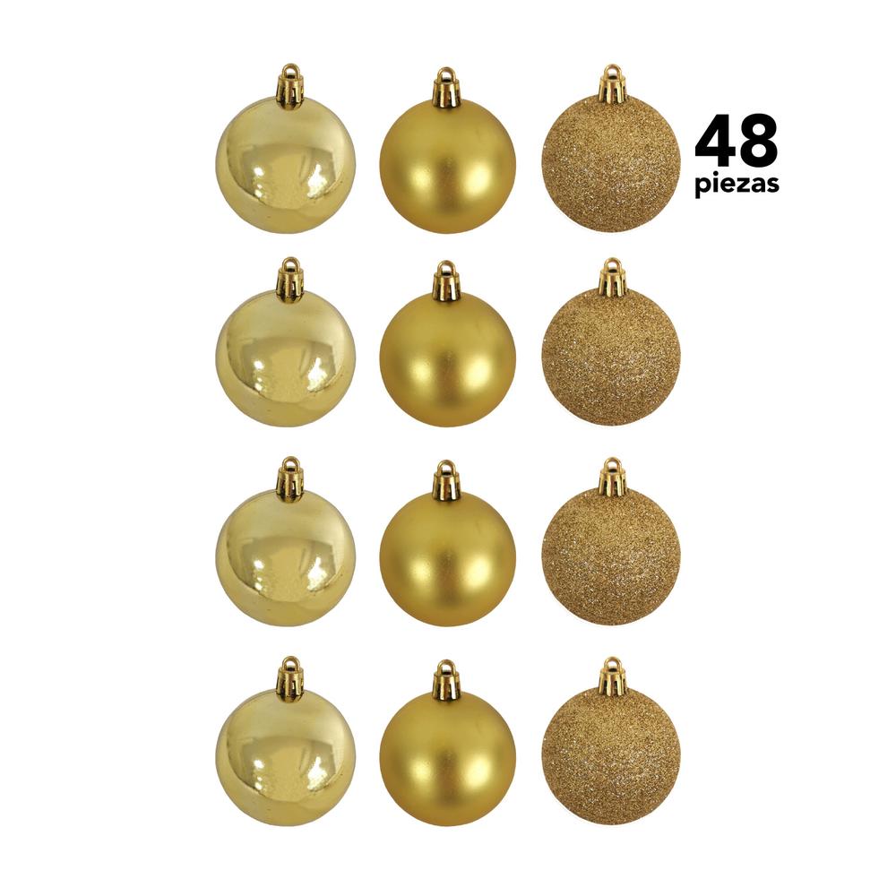 Adorno Navidad 48pz Decoracion Esferas Navideñas 6cm