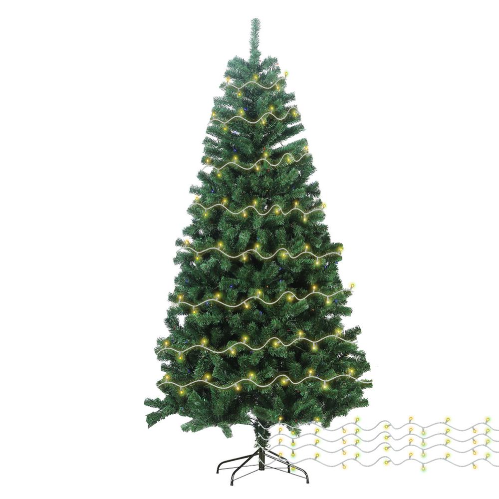 Arbol De Navidad 180cm + Luces Navideñas 250 Led Luz Cálida