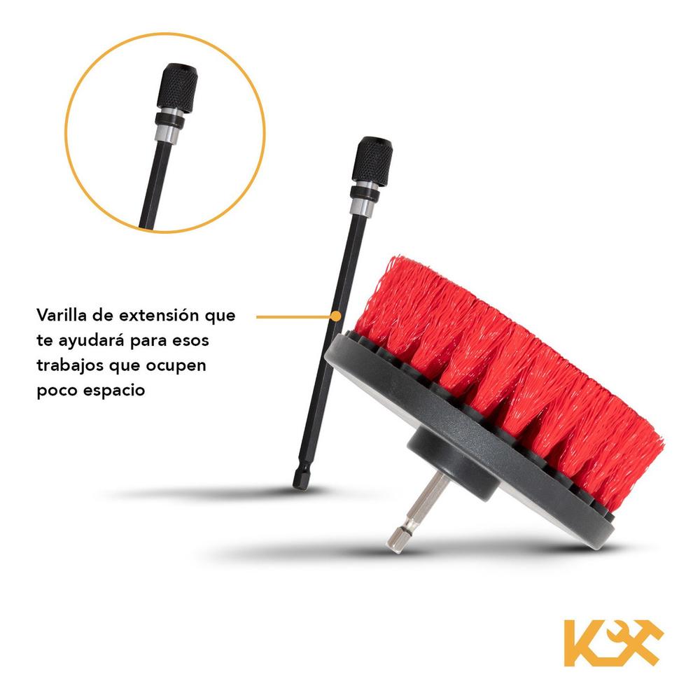 Cepillo para Taladro Juego 10 Piezas para Limpieza Cerdas Multiusos 300159 Kingsman