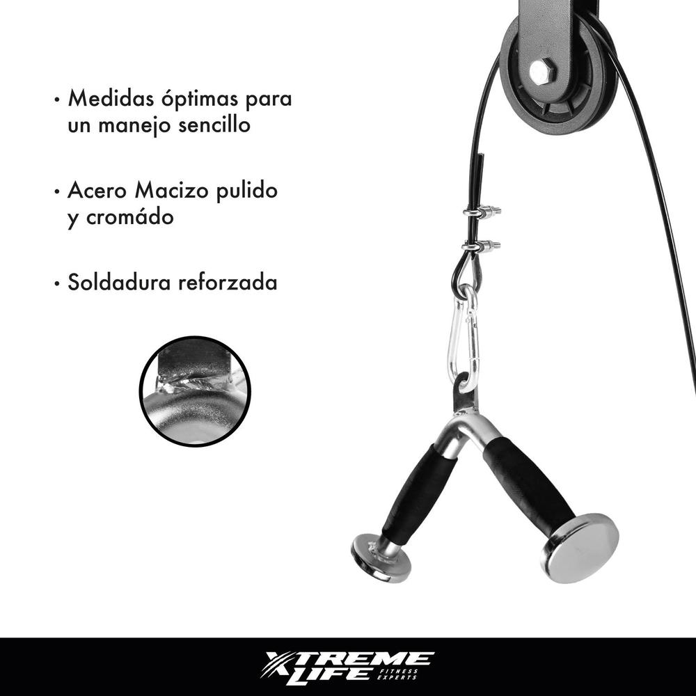 Accesorio Gimnasio Maneral Agarre Barra Tipo V Brazo Tricep