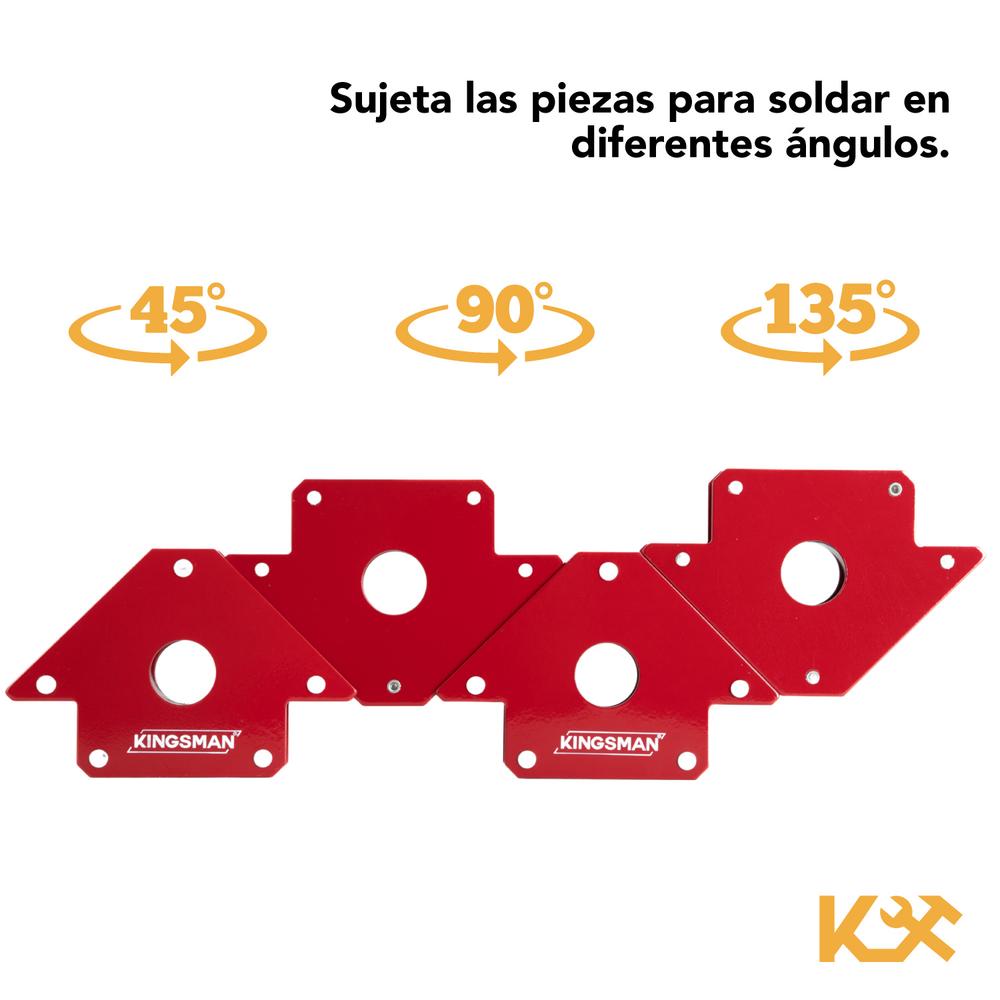 Kit 4 Escuadras Magnetica 4 In 50 Lb 22 Kg Juego Para Soldar