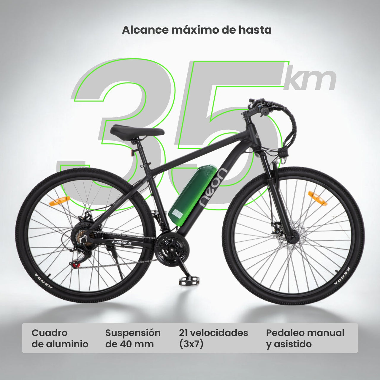 Bicicleta Eléctrica R29 Freno Disco Shimano 21 Vel Aluminio