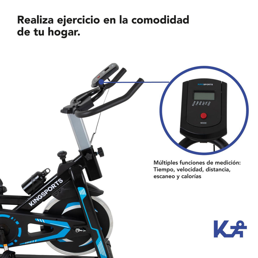 Bicicleta Fija 13 kg Estática Para Spinning Cardio FitnessKINGBIFI13