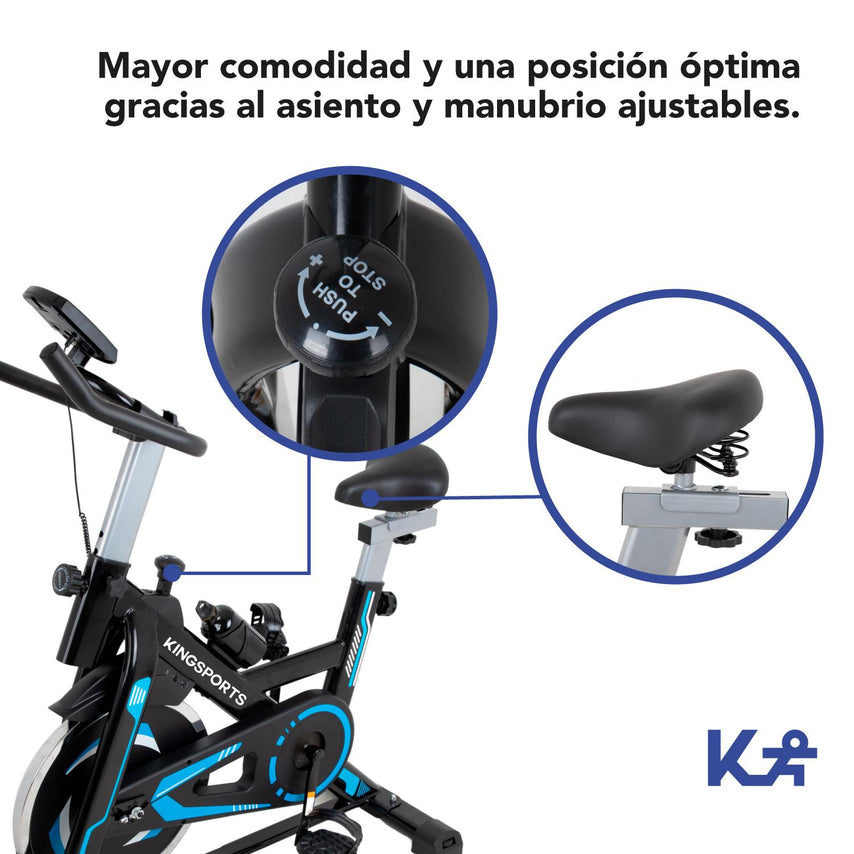 Bicicleta Fija 13 kg Estática Para Spinning Cardio FitnessKINGBIFI13