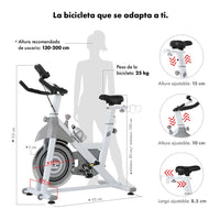 Thumbnail for Bicicleta Fija De Spinning 20 kg Estática Cardio Profesional