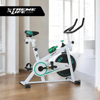 Bicicleta Fija Spinning Estática 8 Kg Cardio Profesional BlancaSKYAEROB8