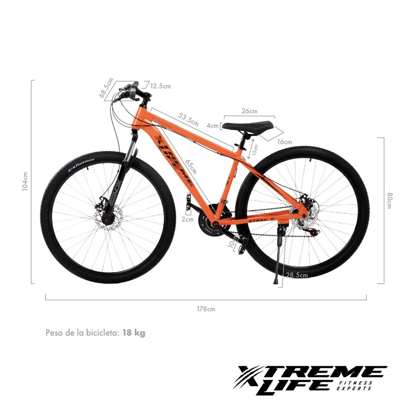 Bicicleta Montaña Mountain Bike Ruta Rodada 29 Freno Disco AceroSKYMTNBIKEB