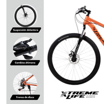 Bicicleta Montaña Mountain Bike Ruta Rodada 29 Freno Disco AceroSKYMTNBIKEB