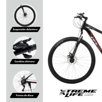 Bicicleta Montaña Mountain Bike Ruta Rodada 29 Freno Disco AceroSKYMTNBIKEB