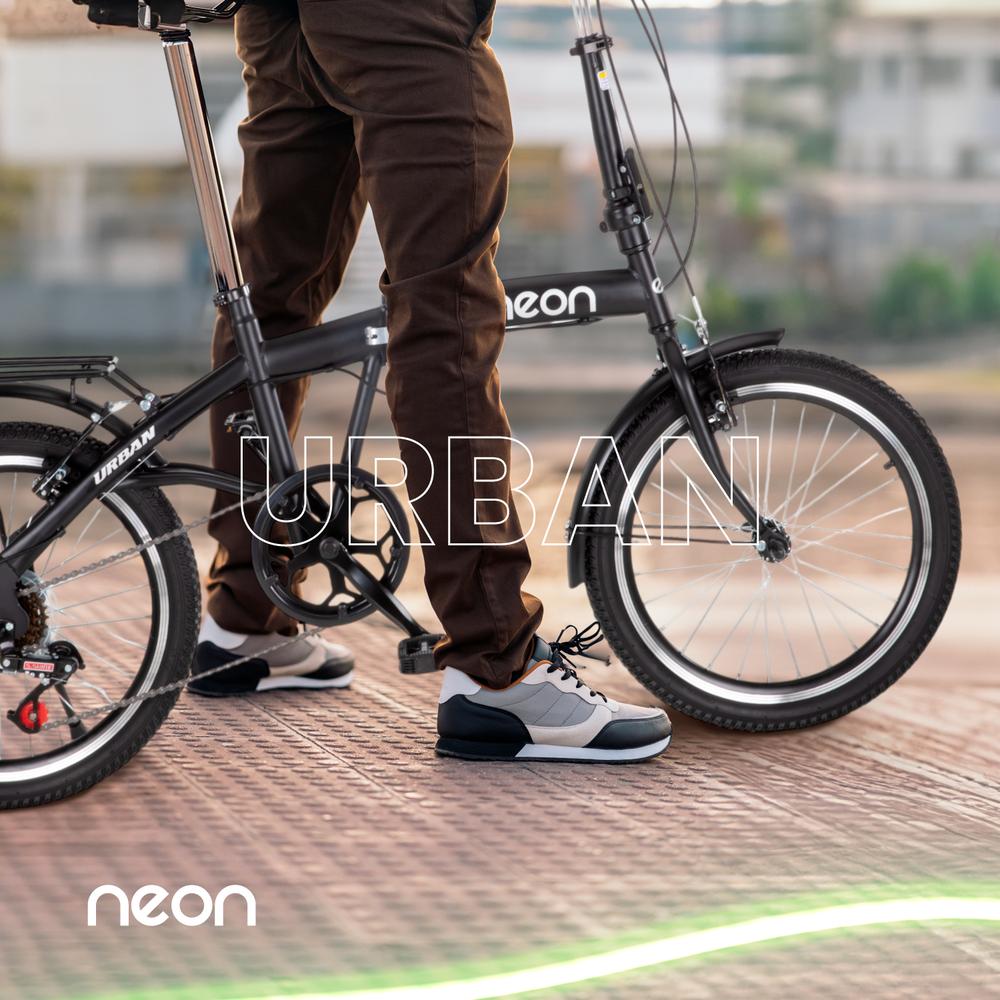 Bicicleta Plegable Vintage R20 7 Velocidades Acero Neon