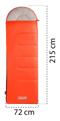 Bolsa de Dormir 223 y 71 cm Naranja Breeze Con Gorro Coleman2000036346