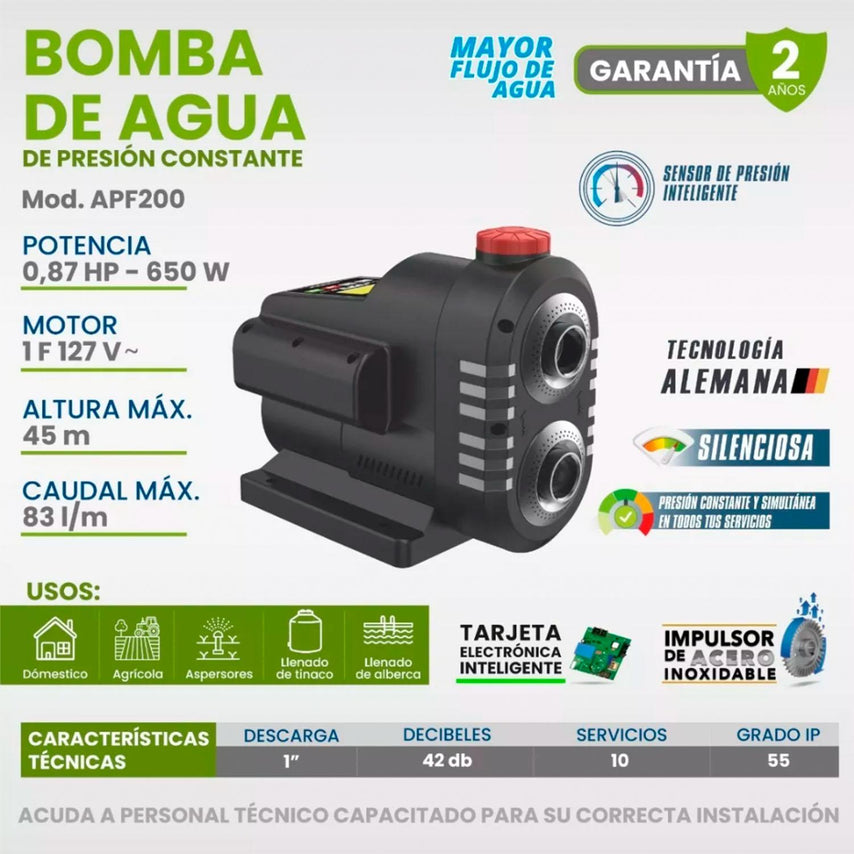 Bomba Presurizadora De Presión Constante 650w IgotoAPF200-IGO