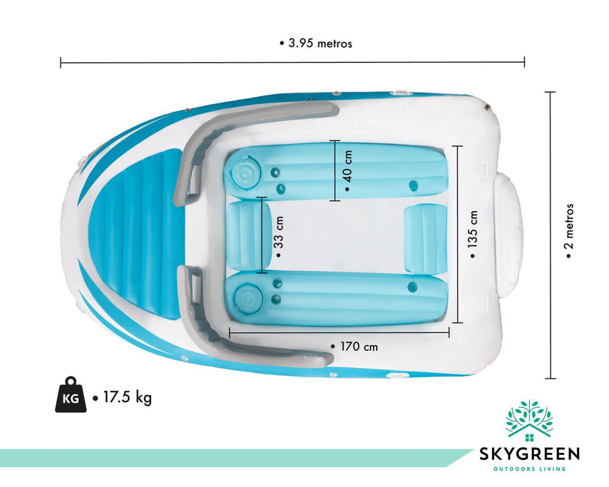 Bote Yate 6 Personas De Lujo Con 2 Hieleras Inflable PlayaDPBI00030000