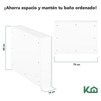 Botiquin Con Espejo Para Baño Organizador 3 Puertas GabineteKHMCB75