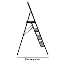 Thumbnail for Escalera Tijera Aluminio Cuerpo Acero 4 Escalones Peldaños