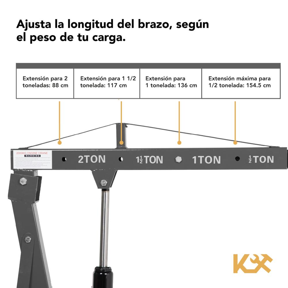 Pluma Hidraulica Motor 2 Ton Plegable Profesional Uso Ruso