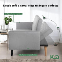 Thumbnail for Sofá Cama Reclinable Silla Convertible Sillón Sala Moderna