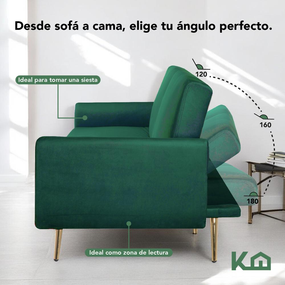 Sofá Cama Silla Sillón Plegable Sala Moderna Velvet + Cojín