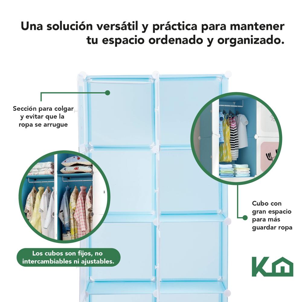 Armario De Plastico Closet Organizador Niños Portatil Cubos