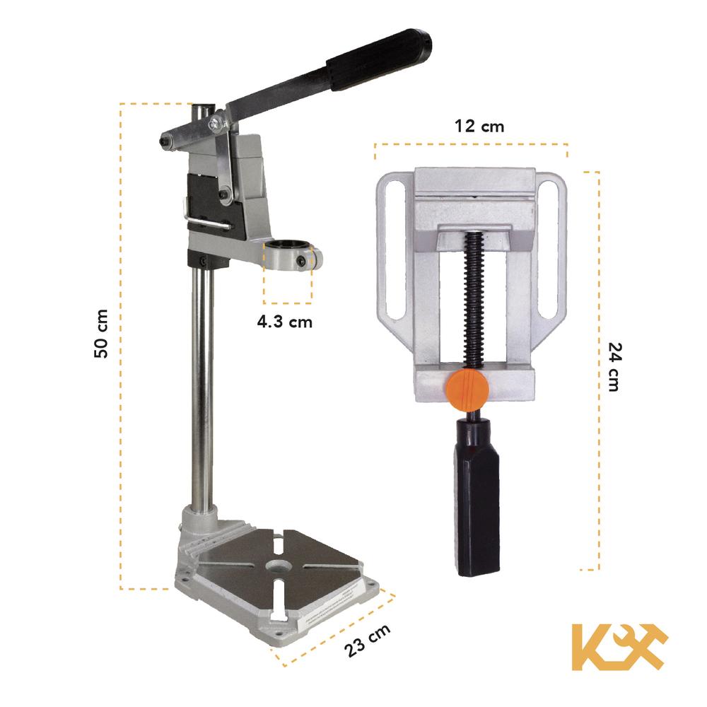 Combo Soporte Taladro 300227 + Prensa Morsa 300231 Kingsman