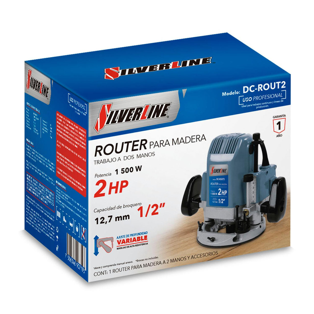 Router A Dos Manos 2 Hp Para Madera Profesional Silverline