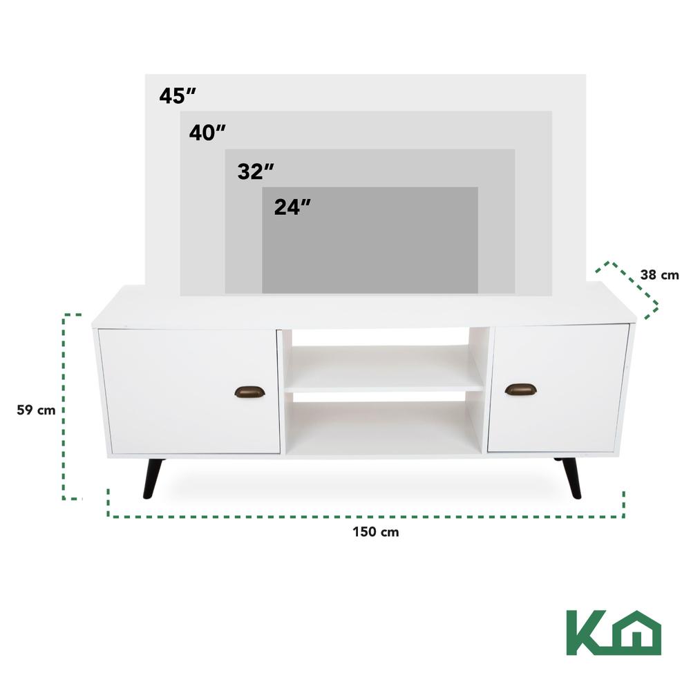 Centro De Entretenimiento Modular Tv 150 Cm Repisas Puertas