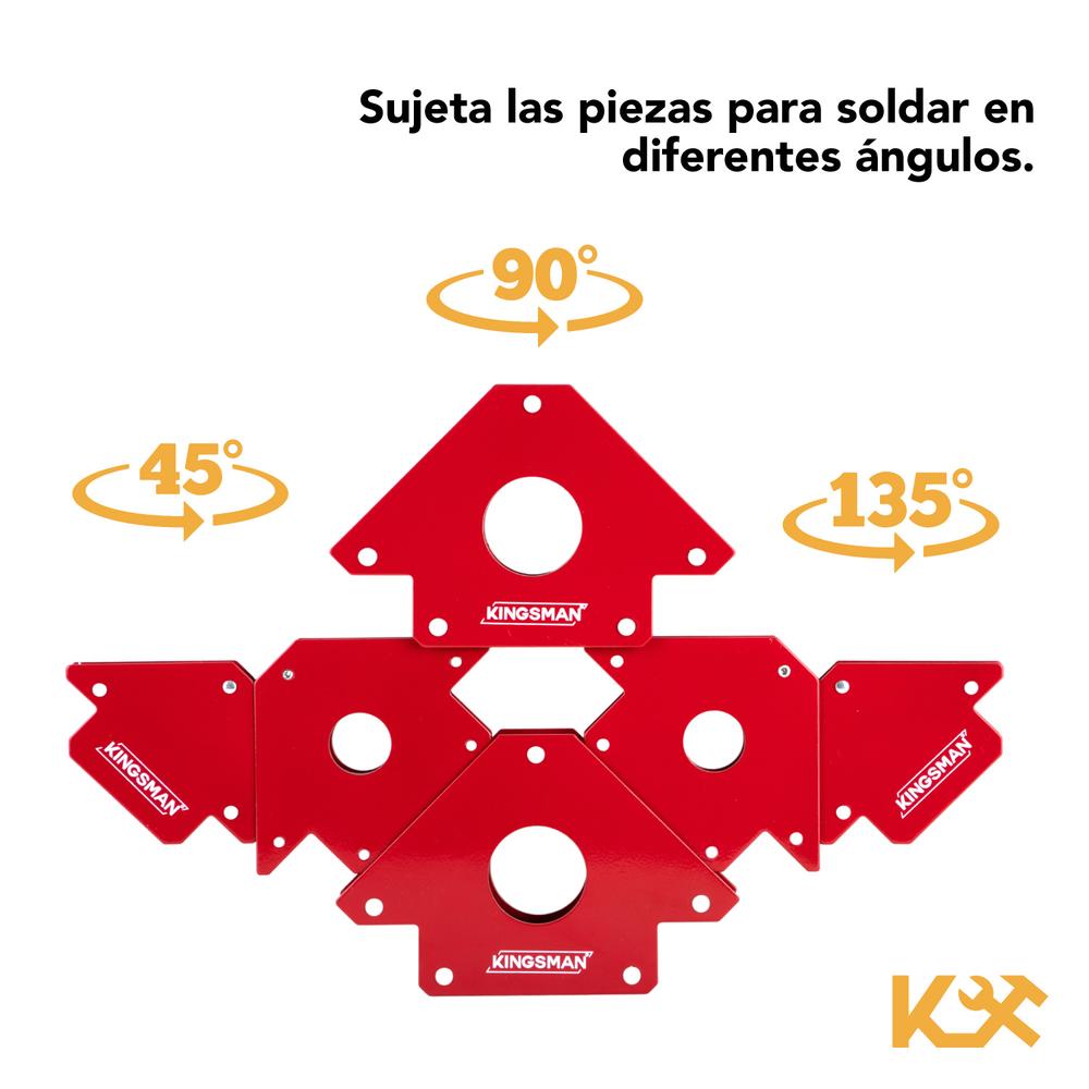 Escuadras Magneticas Soldar Blister 6pzs 11 Kg 22 Kg 34 Kg