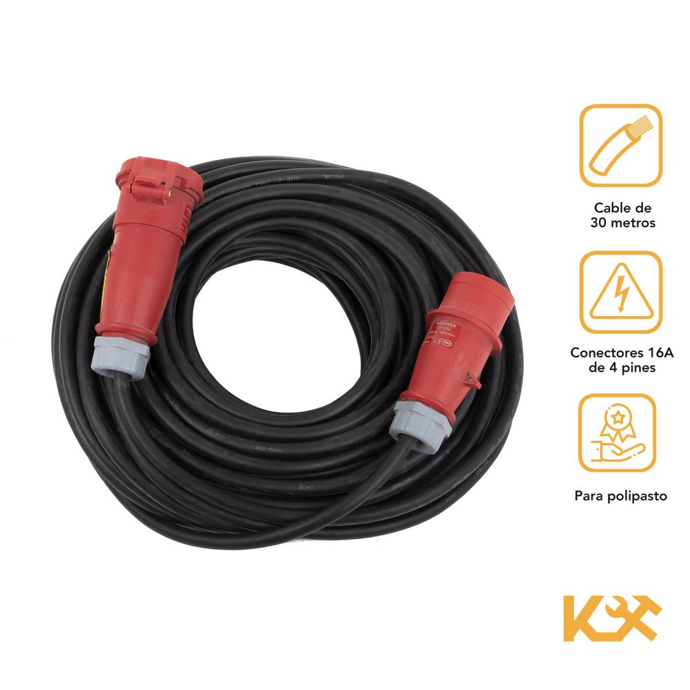 Cable de 30 Metros para Control de Polipasto de Espectaculos Mode Hoist