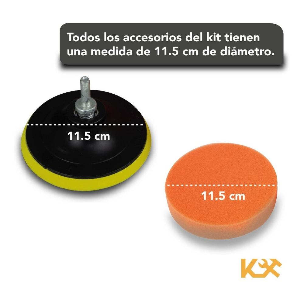 Accesorio Lijar y Pulir para Taladro Juego con 12 Pcs 115 mm Kingsman