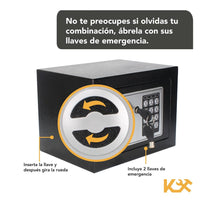 Thumbnail for Caja Fuerte Negra De Seguridad Digital Con Llave Pequeña