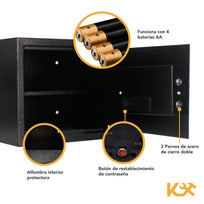 Caja Fuerte Seguridad Grande Digital Llave 30 x 38 x 30 cm KingsmanKMCF38N