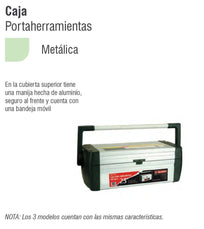 Caja Portaherramientas Metalica 23 Pulgadas Modelo 301123 Peldaños301123-PEL