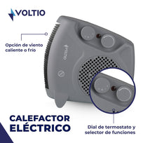 Calefactor Ventilador Calentador Electrico 1500W PortatilCE1GVOLT