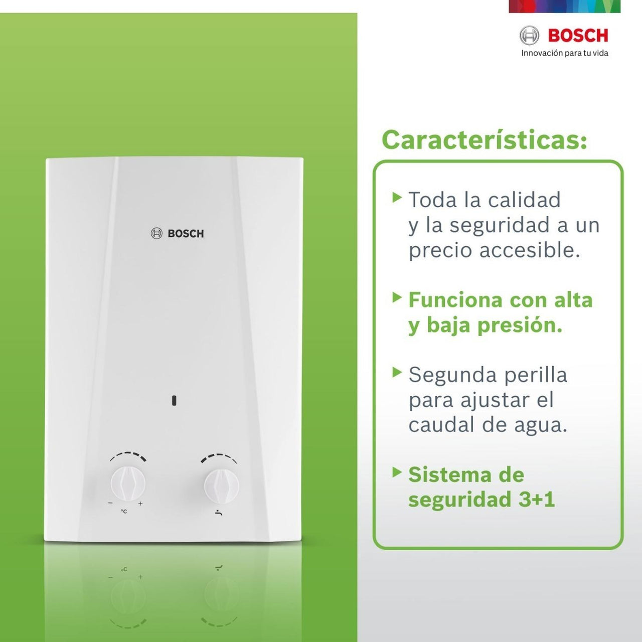 Calentador De Agua Instantaneo 1 Servicio Eco 6 Gas Bosch