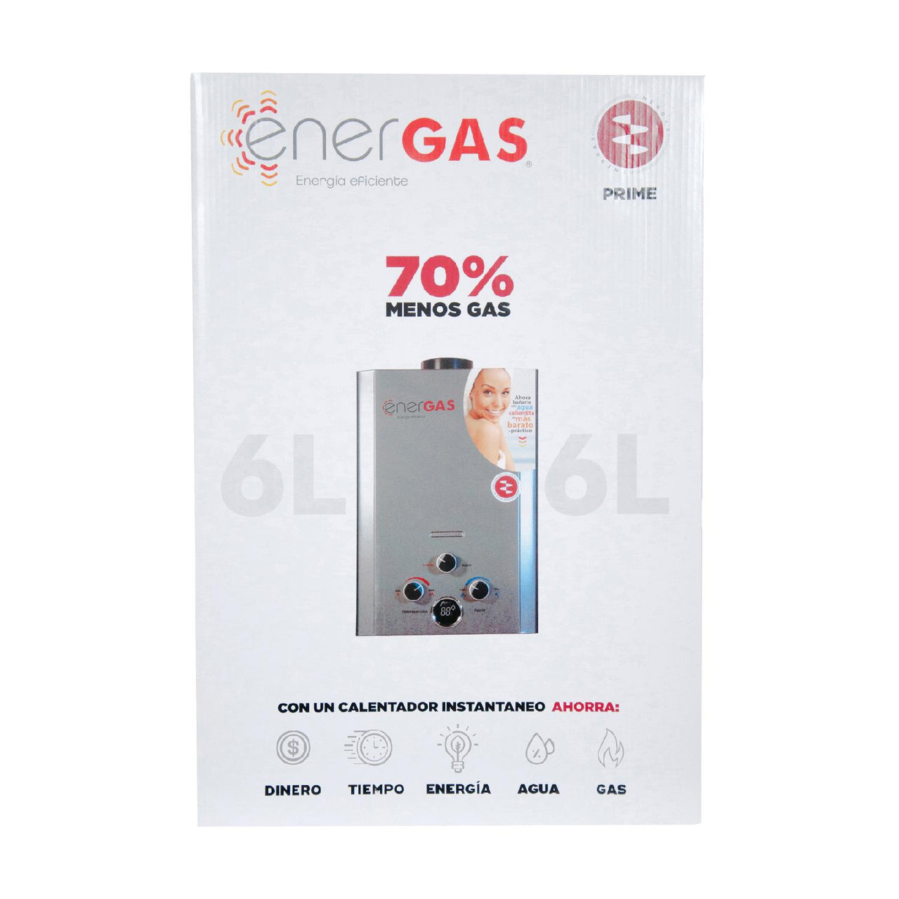 Calentador De Paso Instantaneo Energas 6 L/min Gas