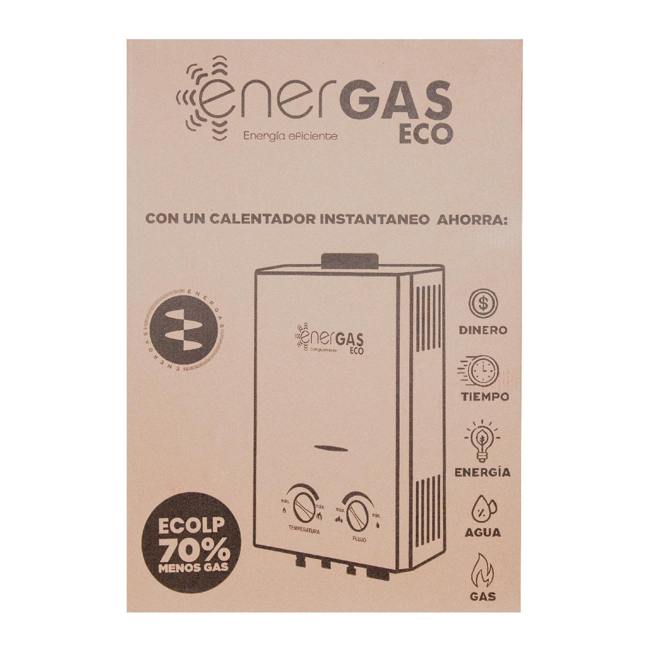 Calentador De Paso Instantáneo Energas Eco 6 Litros /min Gas