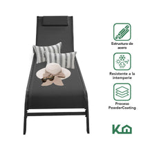 Camastro Exterior Textileno Reclinable Silla de Playa JardinKHLOUNGERDG