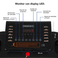 Caminadora Eléctrica 2 HP Banda Correr 1 - 10 KM/H KingsportsKINGCEM5