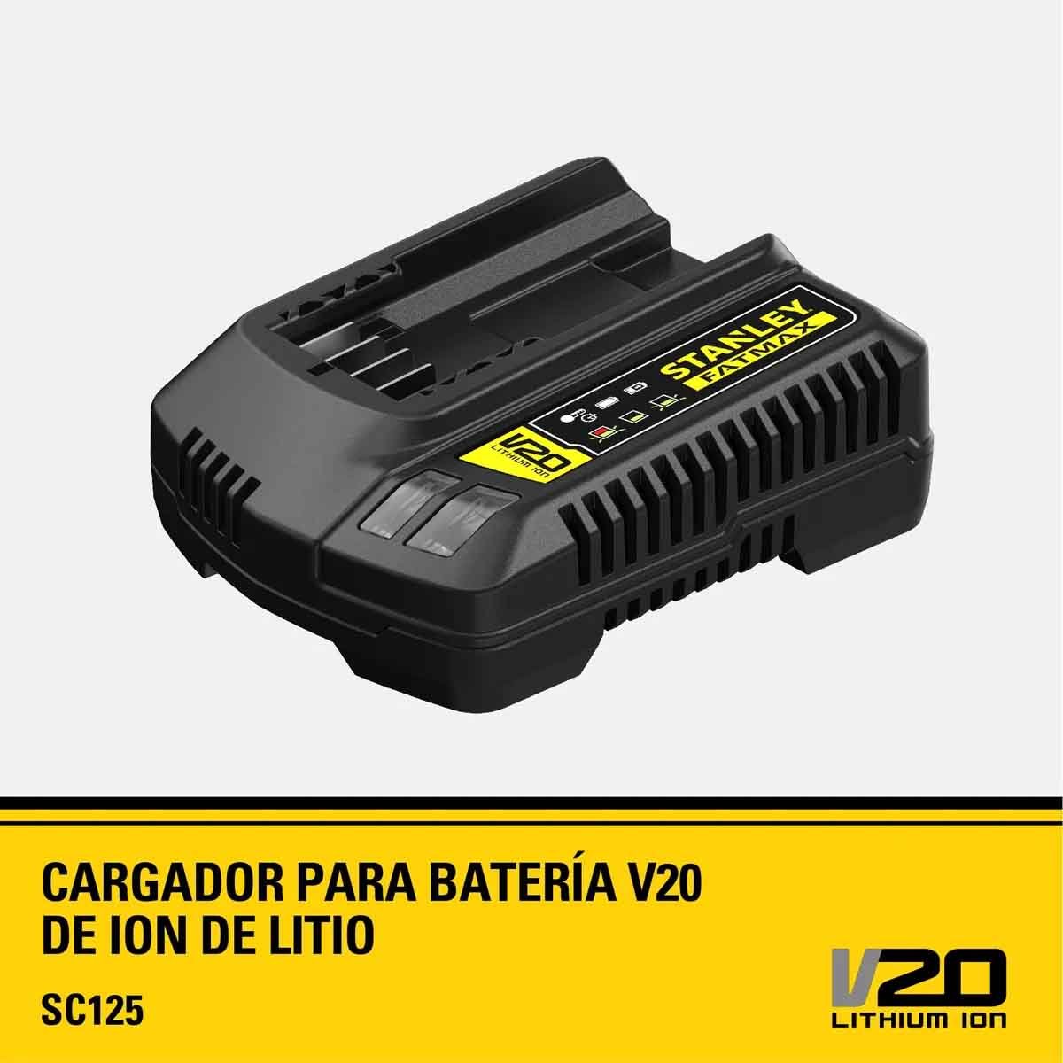 Cargador de Baterias 20V 1.25 A SC125-B3 Stanley