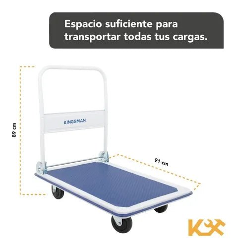 Carro Plataforma Plegable con Ruedas hasta 300 Kilos 91 x 61 x 89 cm Kingsman273309