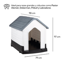 Casa Para Perro Raza Extra Grande 98 x 79 x 97 cm Térmica PlásticoALEBRIHSEXL