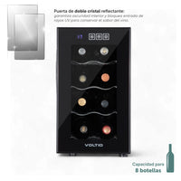 Thumbnail for Cava Enfriador De Vinos 8 Botellas Frigobar Bebidas 110-120V