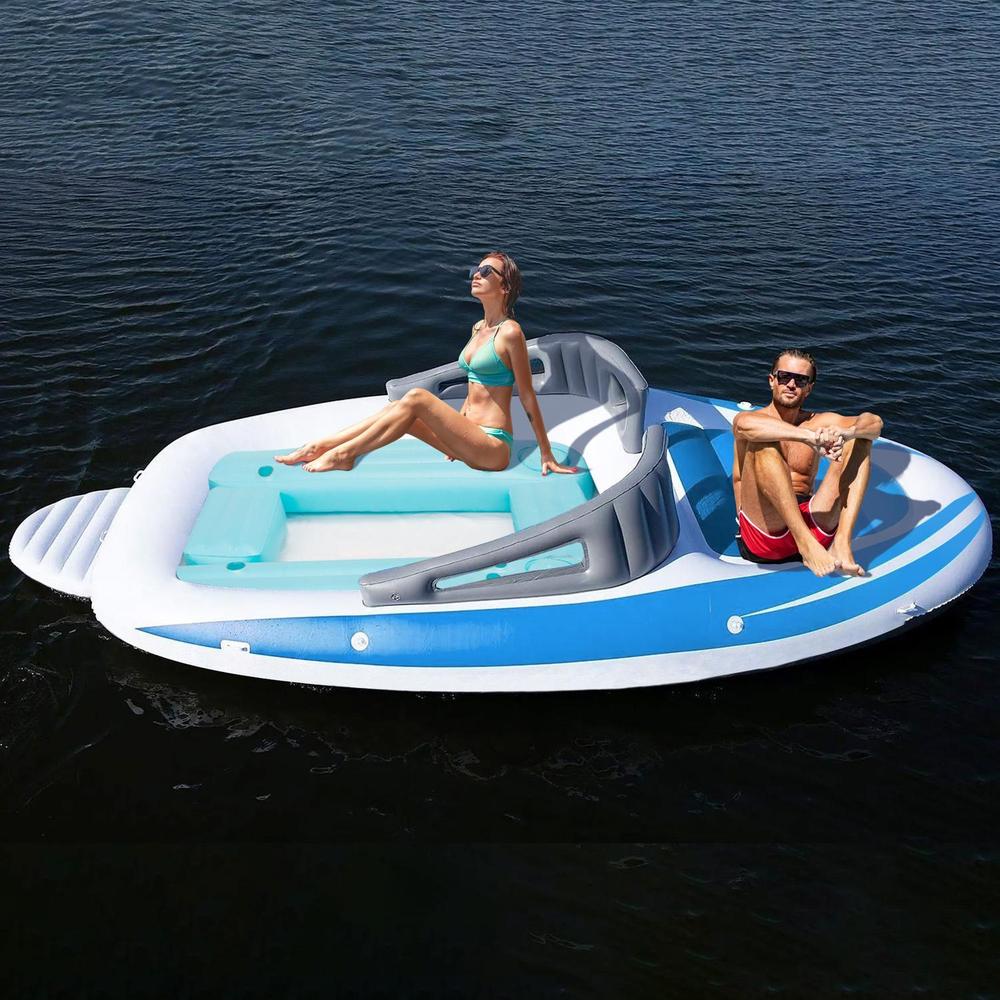 Bote Yate 6 Personas De Lujo Con 2 Hieleras Inflable Playa